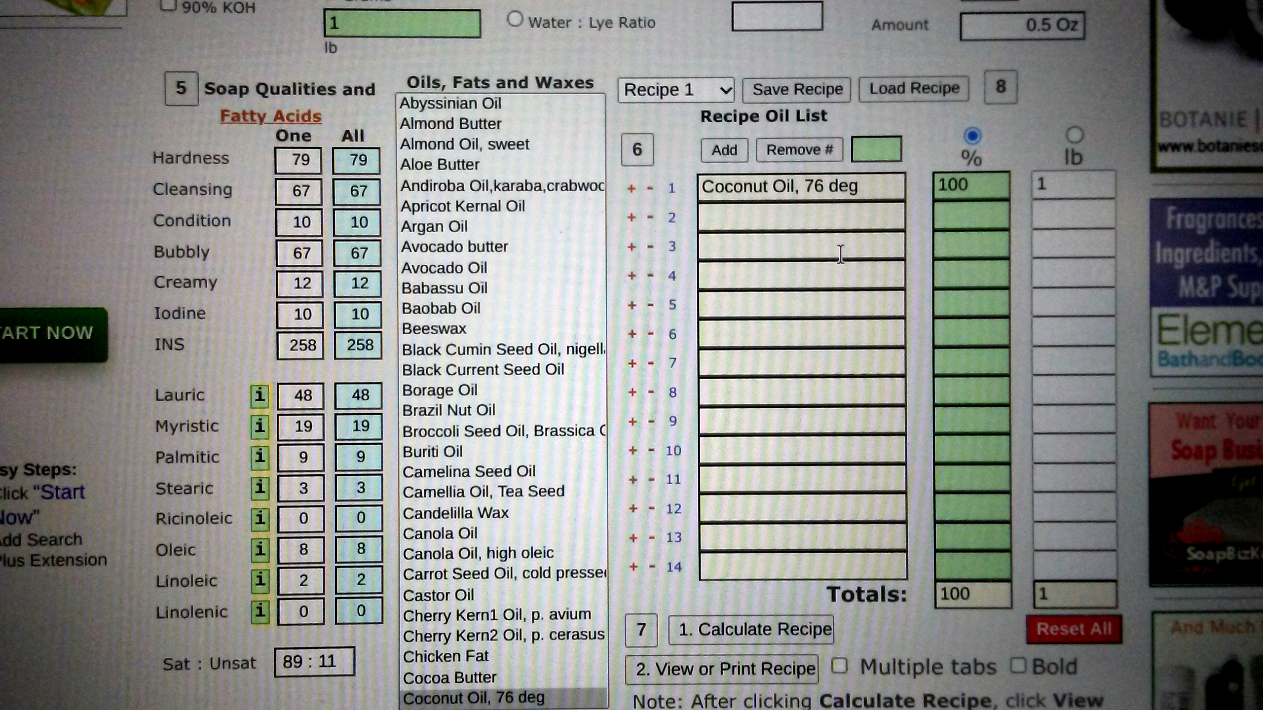 Look at the seven soap qualities for coconut oil. Look at the seven soap qualities for coconut oil.